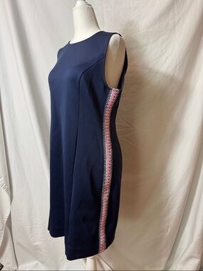 Lilly Pulitzer Navy Shift Dress with Pink Trim